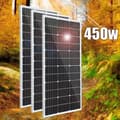 Miniatyrbillede 2 af 2: Solpanel, 450W/300W/150W muligheder, høj effektivitet monokrystallinsk, holdbart hærdet glas,450w 3stk 150w