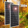 Miniatyrbild 2 av 2: Solpanel, 450W/300W/150W alternativ, hög effektivitet monokristallin, hållbart härdat glas,300w 2st 150w