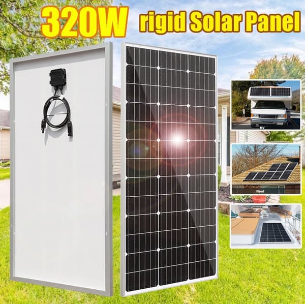 Stiv solpanel, forskellige wattmuligheder,320w 2stk 160w