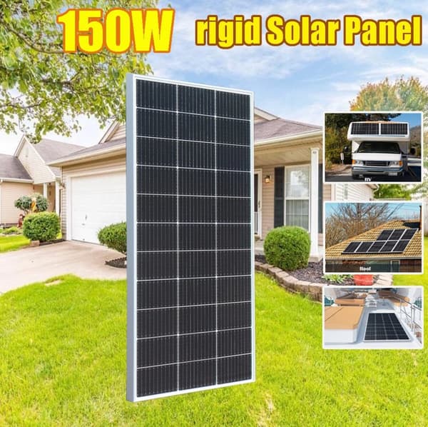 Rigid solpanel, olika wattalternativ,150w 1045x550mm