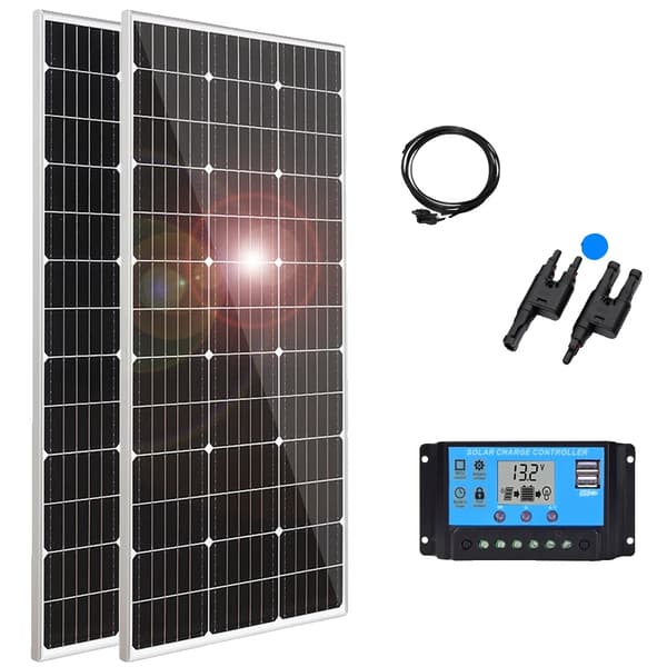Stiv solpanel, forskellige wattmuligheder,320w 2stk 160w sæt