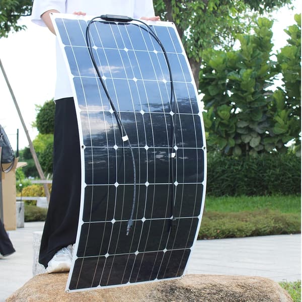 100W Flexibel Solpanel, Hög Effektivitet, Lättviktig och Vattentät,100 watts solpanel