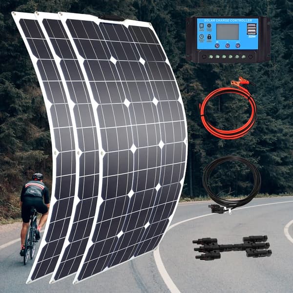 Flexibelt monokristallin solpanel, 100W-400W, hög effektivitet och hållbarhet.,300W PET Panel Kit
