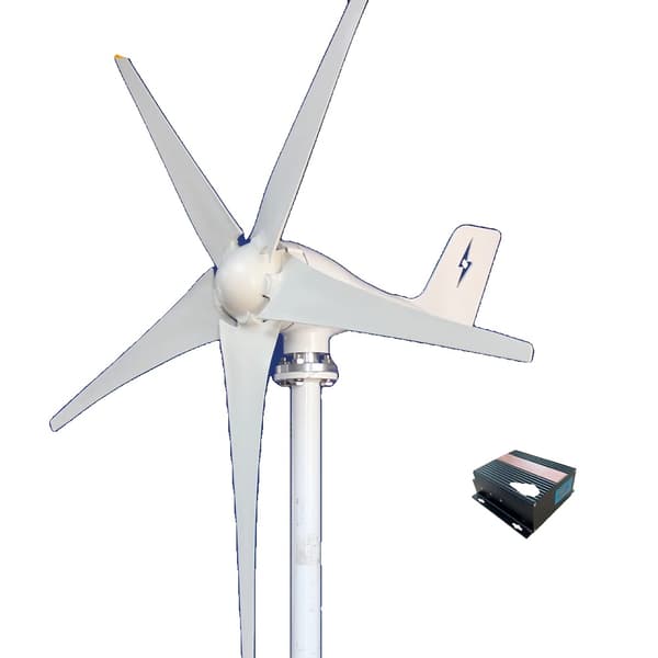 3000W Vindmølle, 5 Blade, MPPT Controller,Med hybrid kontrol, 3000W, 12V