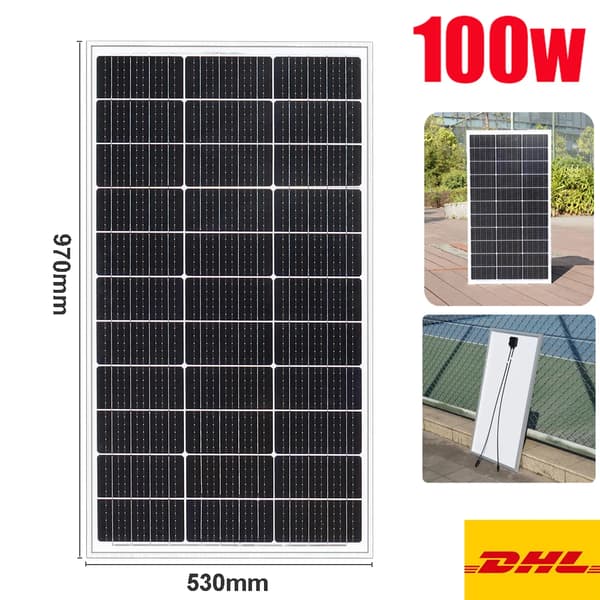 Stel solpanel, hög effektivitet 150W, hållbar aluminiumram,100w stel