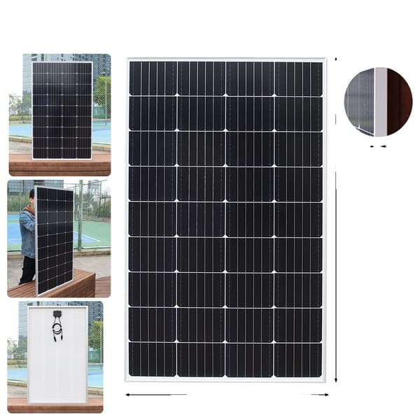 Stel solpanel, hög effektivitet 150W, hållbar aluminiumram,200w stel