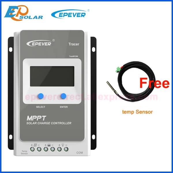 Solcellsladdare, MPPT-teknik, kompatibilitet med fjärrmätare, med sensor, Tracer3210AN(30A)