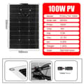 Miniatyrbild 2 av 2: 100W Solpanel Kit, Monokristallin, Lätt och Flexibel Design,100W solpanel ENDAST