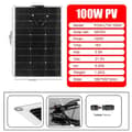 Miniatyrbild 1 av 2: 100W Solpanel Kit, Monokristallin, Lätt och Flexibel Design,100W solpanel ENDAST