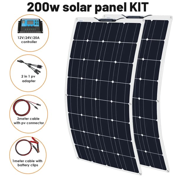 300W Flexibelt Solpanelssystem, Hög Effektivitet, Lättviktig Design,200w solsystem