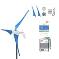 Miniatyrbillede 2 af 2: Vindmølle generator, 400W effektudgang, LED-indikatorcontroller, 24V, 3 blade, blå med controller