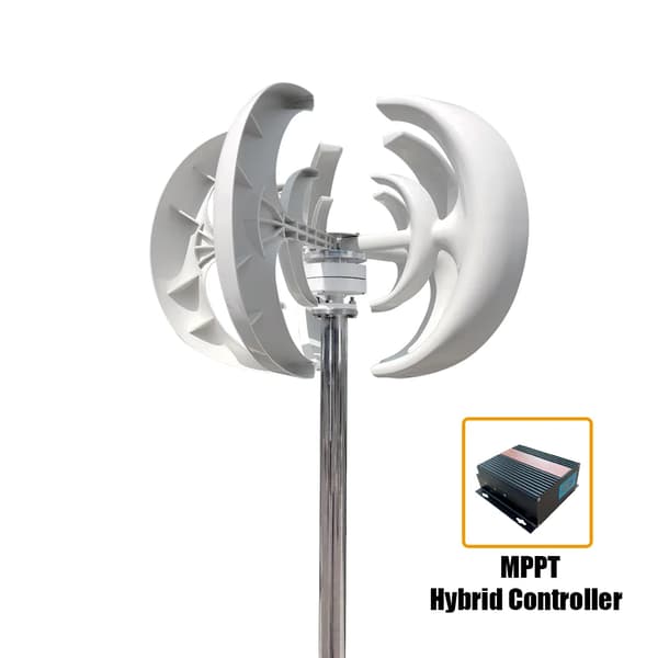 Vindmølle generator, 3000W effektudgang, alsidige spændingsmuligheder, holdbare glasfiberblade,Med Hybrid Control, 24V, 3000W