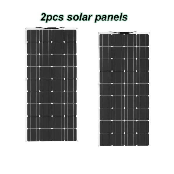 Fleksibel Solpanel, Høj Effektivitet 21%, Letvægtsdesign,2 stk solpaneler