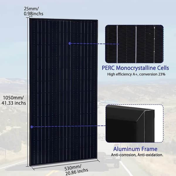 Solpaneler, högeffektiva 150W & 100W modeller, perfekta för laddning av 12V/24V batterier,100W Solpanel