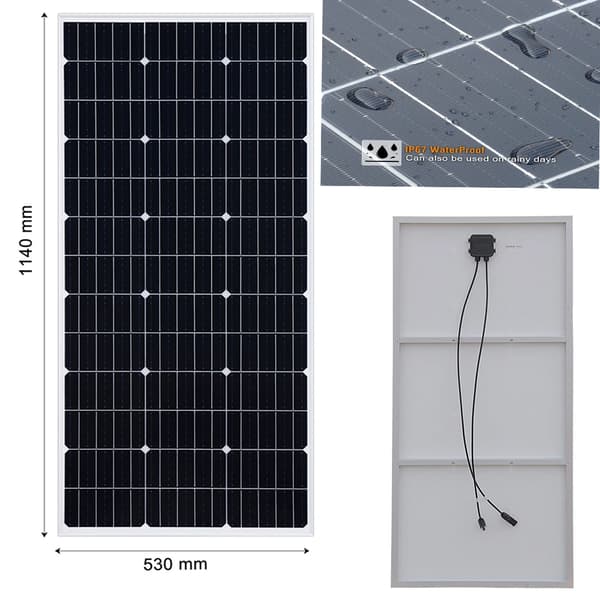 Solpaneler, högeffektiva 150W & 100W modeller, perfekta för laddning av 12V/24V batterier,150W Solpanel