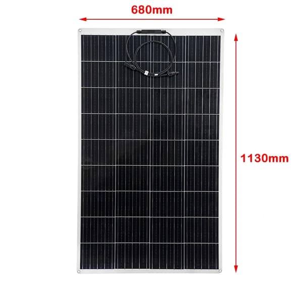 Solpanel, flexibel design, CE -certifierad,1130x680mm-PET