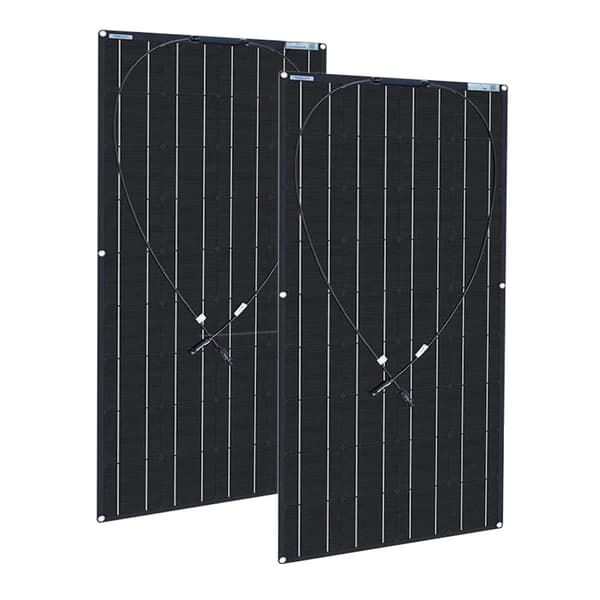 Flexibel solpanel, öppet krets spänning 21,6V, storlek 1170*540*3 mm,2 st solpanel