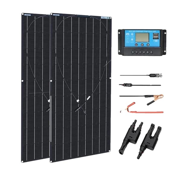 Flexibel solpanel, öppet krets spänning 21,6V, storlek 1170*540*3 mm,240W solpanel kit