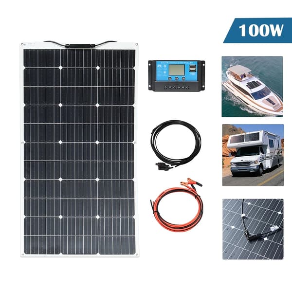100W kapacitet, flexibel design, hög effektivitet,100W solkit