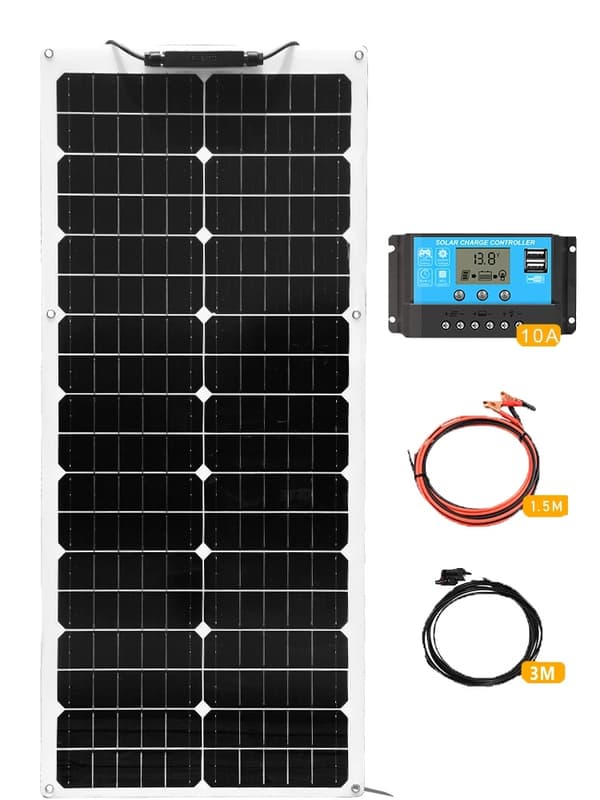 Flexibel solpanel, monokristallint kisel, hög effektivitet, mångsidig installation,12V 50W
