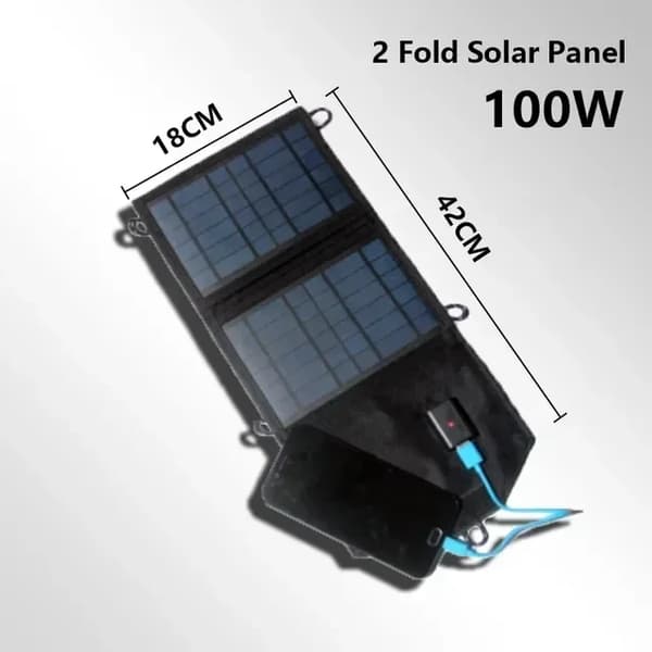 Aurinkopaneeli, 120W Maksimiteho, Käännettävä Muotoilu, USB-lähtö,100W-2 KANNA