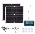 Miniatyrbillede 1 af 2: Solpanelkit, 25W effektudgang, 20A controller, dual USB-udgang,2X25W  20A
