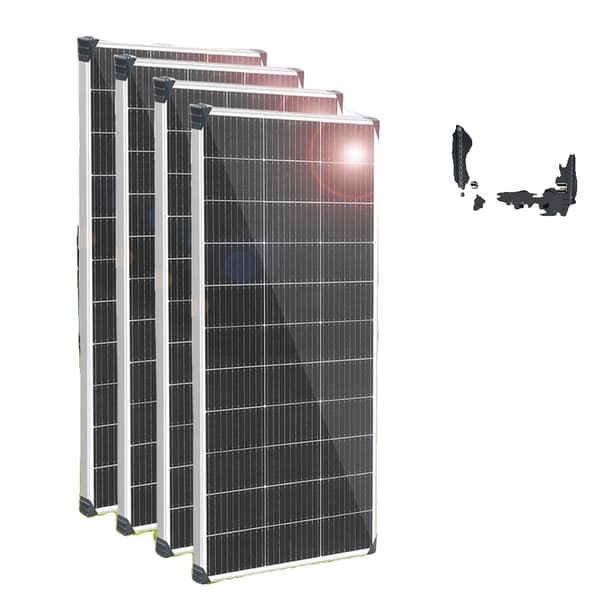 Alumiinirunko, 21,8 % tehokkuus, koko 1045 x 550 mm,600w 4kpl 150w sarja