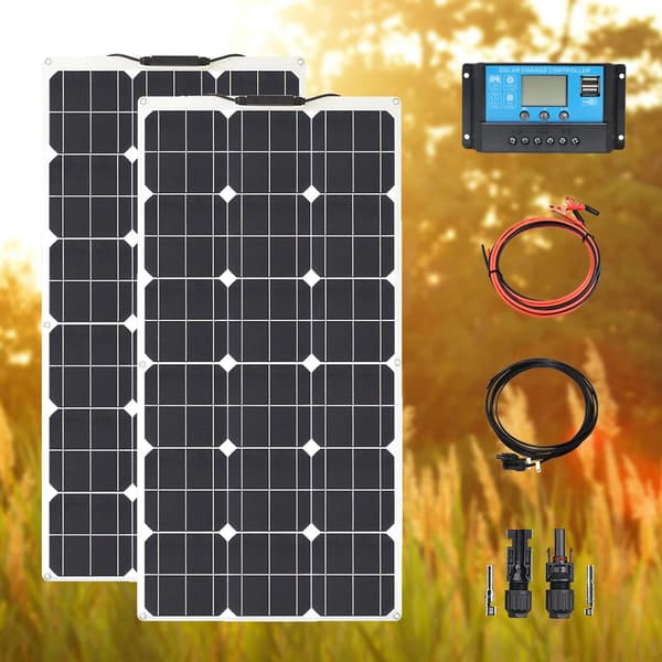 Solpanel, Fleksibelt Design, Høj Effektivitet, Flere Konfigurationer,200W sæt