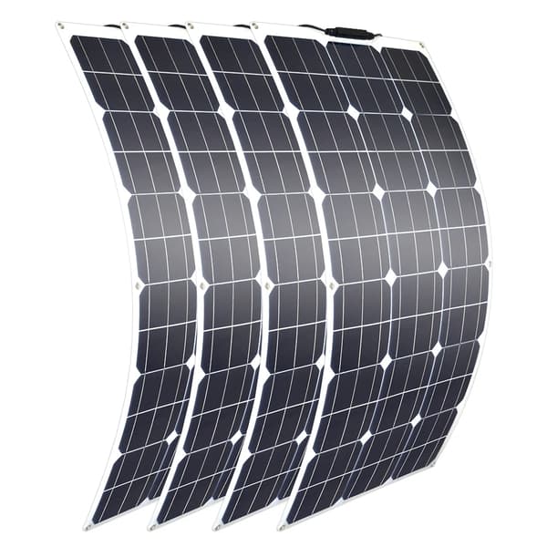 Solpanel, Fleksibelt Design, Høj Effektivitet, Flere Konfigurationer,4stk 100W