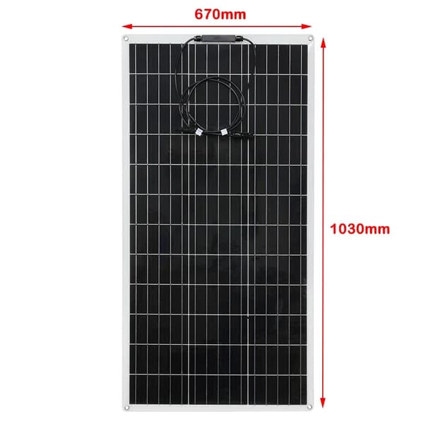 Solpanel, flexibel design, CE -certifierad,1030x670mm-PET