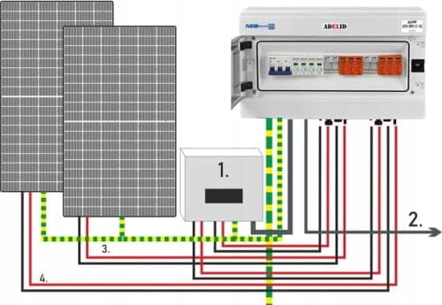 PV-jakaja 1000V DC 1 aurinkokennoketju MC4