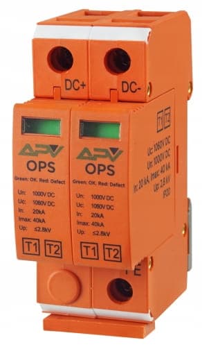 Aurinkosähkön ylijännitesuoja 1000V DC 2PT2