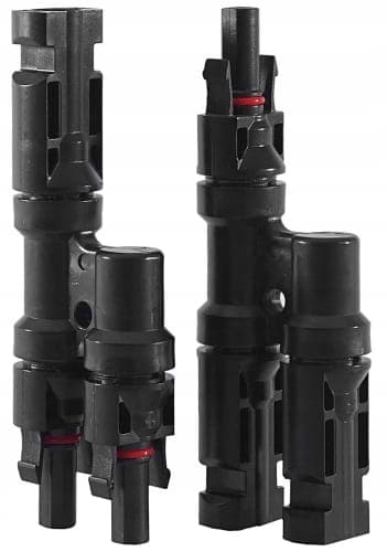 MC4-tilslutningskabel paralleladapter Y solcelle + -