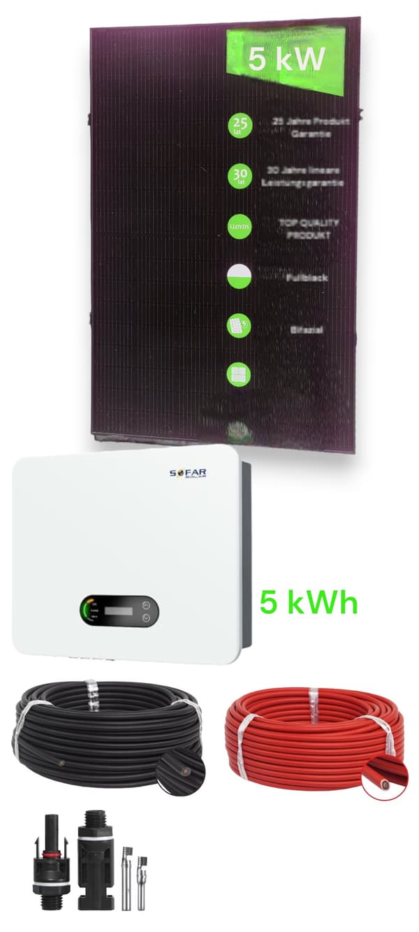 Komplet solcelleanlægspakke på nettet 5,22 kW | JaSolar 435 Wp Bifacial | Sofar 6 kW