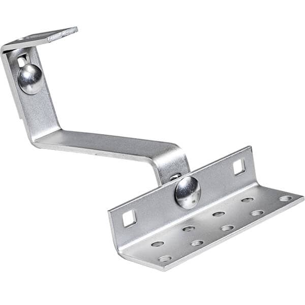 Dobbelt krogholder, justerbar vinkel L120 til solceller 0% §12Abs.3UStG moms