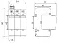 Miniatyrbillede 3 af 3: Fotovoltaisk overspændingsafleder til DIN-skinne 1000V DC 3P T2