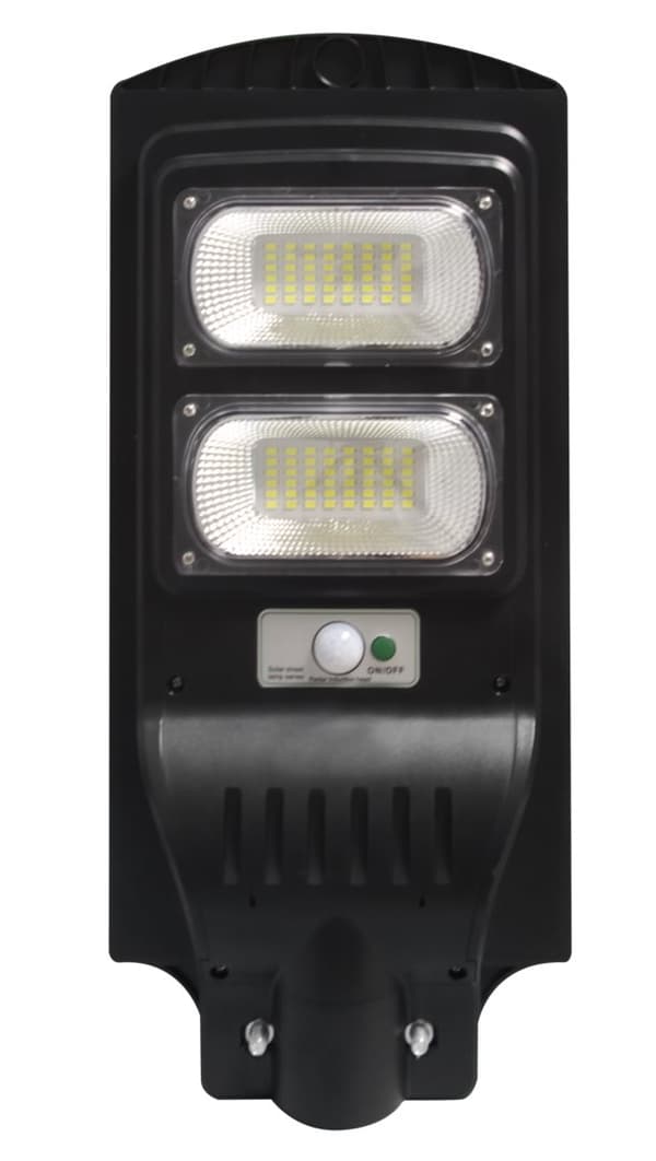 100W LED solcelledrevet gadebelysning, LED solcelledrevet gadelampe, gadebelysning med fjernbetjening, IP65 6000K