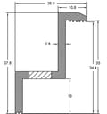 Miniatyrbillede 2 af 3: Aluminiumkappe til 35 mm panel (37,8) 0% §12Abs.3UStG moms
