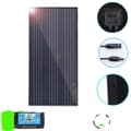 Miniatyrbillede 1 af 2: Solpanel, Høj Effektivitet, Vejrbestandig,sort 150w 12v kit