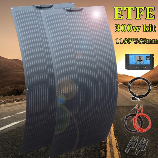 Solpanel, Fleksibelt Design, Letvægts,ETFE300w2pcs 150wkit