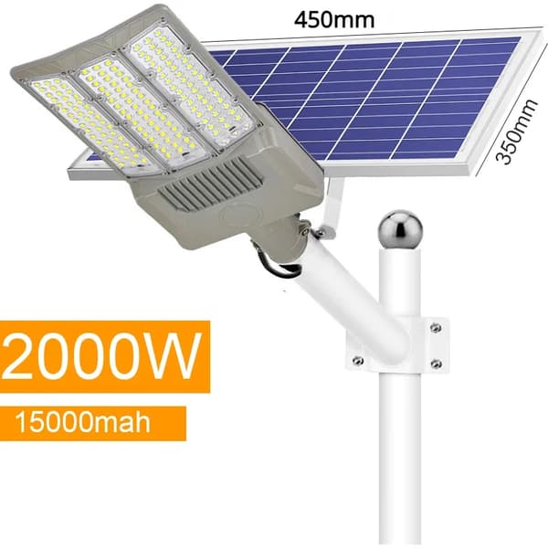 Solcellevejlys, Høj Lysstyrke, Fjernbetjening,15000mah