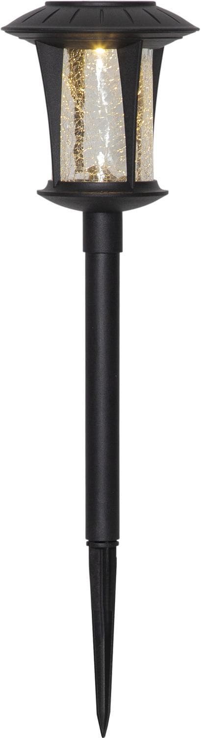 Solcells-Pollare Monika 2-pack. Krackelerat Glas