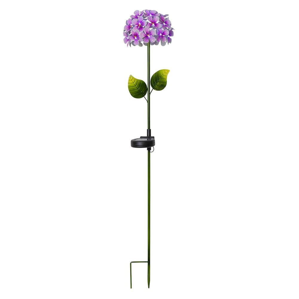 Solcellsdekoration Hortensia rosa på pinne