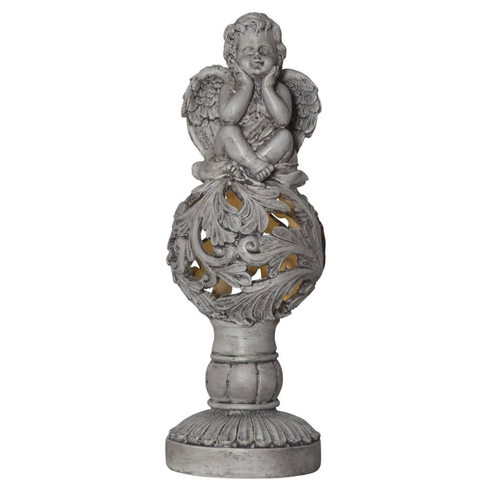 Solcellsdekoration sittande ängel