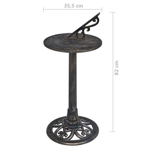 vidaXL solur 35,5x82 cm plastik bronzefarvet