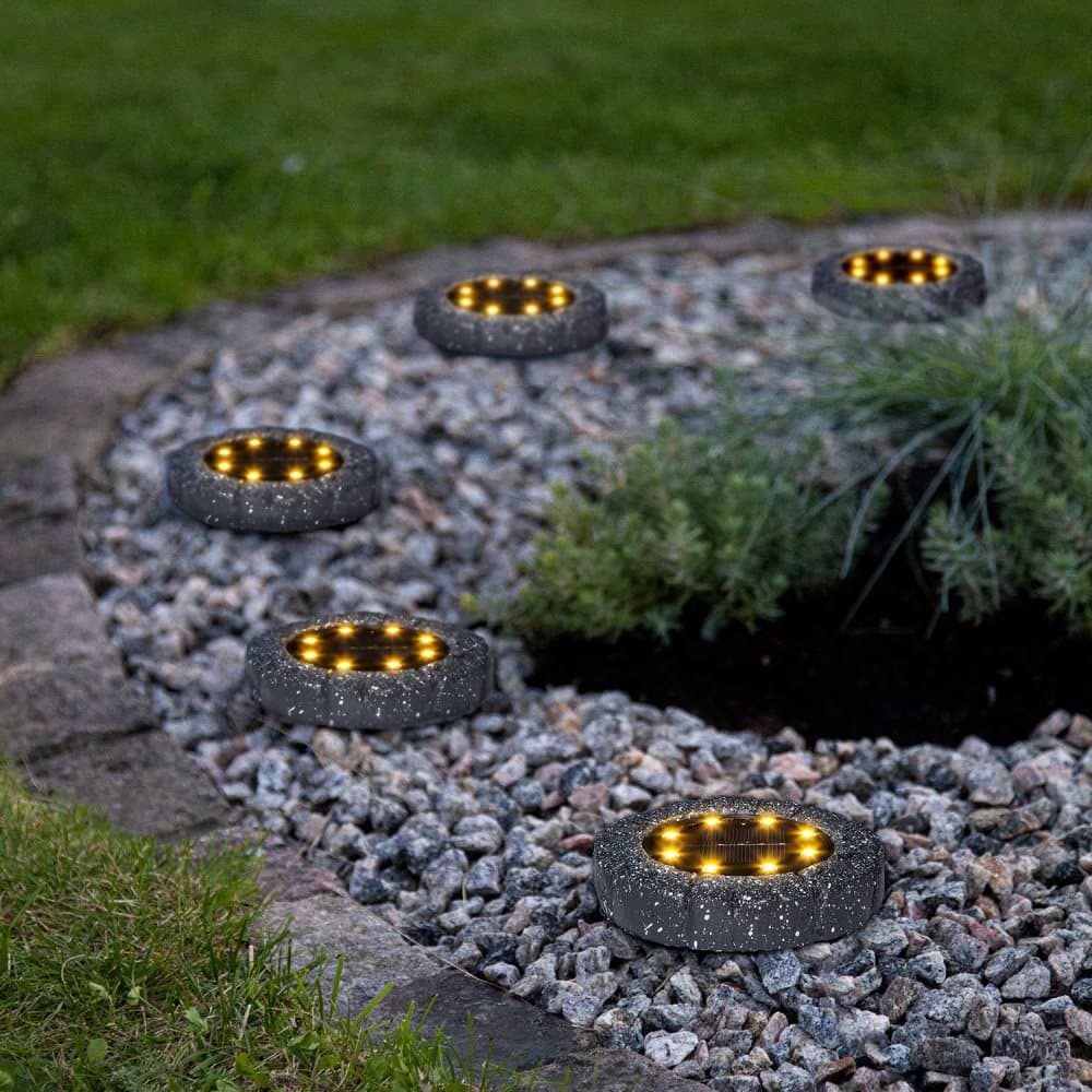 Gräsmattebelysning 2-pack spotlight solcell 11 LED