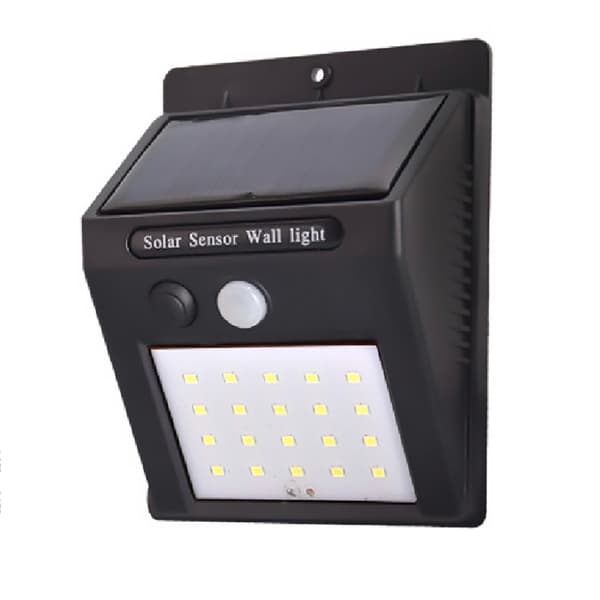 Effektfull Hållbar Solcells PIR Automatisk Utomhusbelysning 20 LED