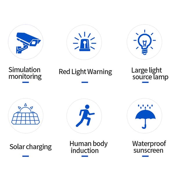 Effektfull Solcells Utomhysbelysning Rörelsesensor Solladdning