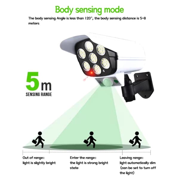 Effektfull Solcells Utomhusbelyning Rörelsesensor