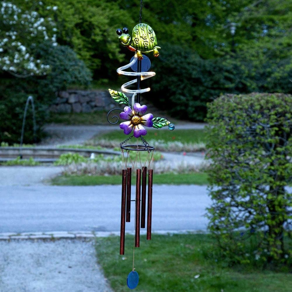 Solcellsdekoration vindspel sköldpadda